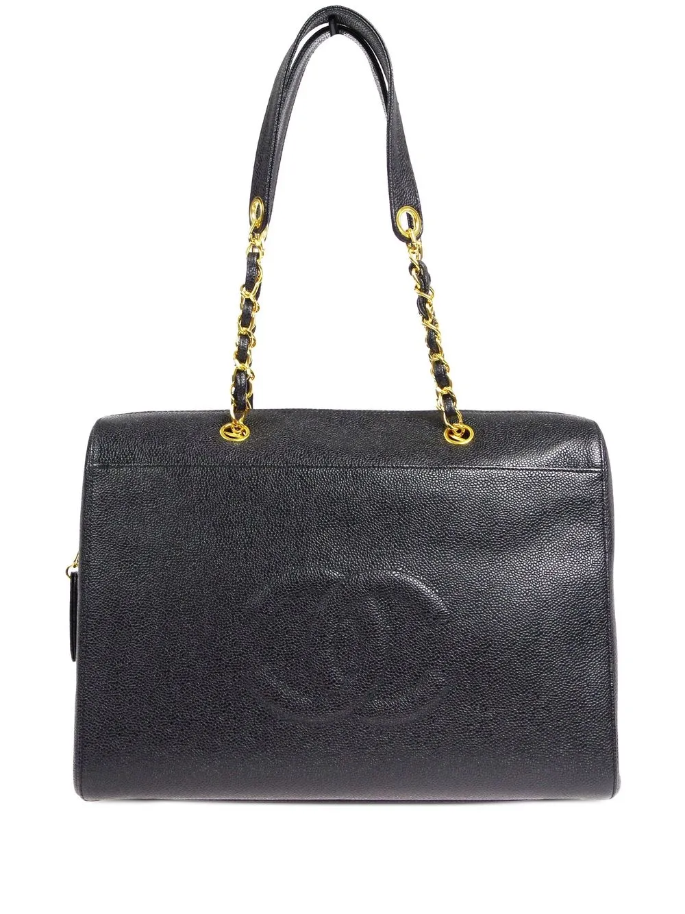 

CHANEL Pre-Owned 1998 Jumbo CC leather tote bag - Black