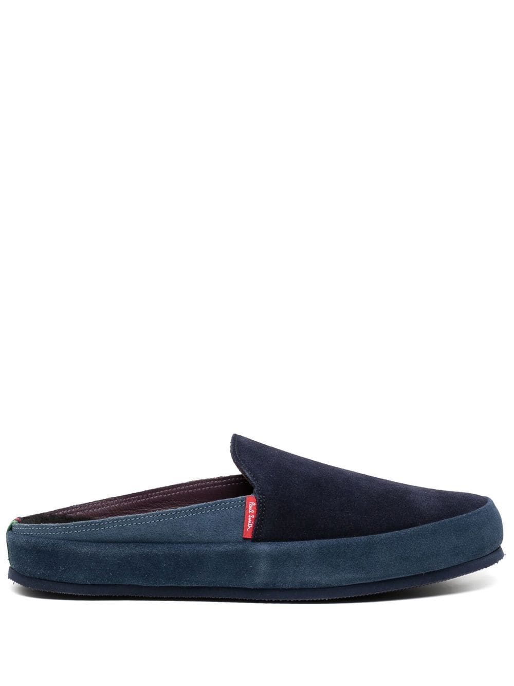 PS BY PAUL SMITH SUEDE OPEN-BACK SLIPPERS