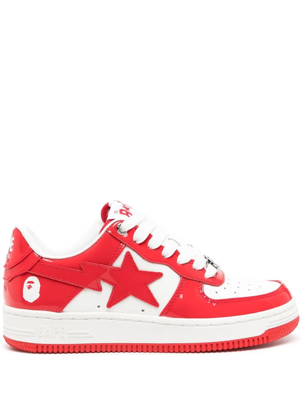 

A BATHING APE® leather low-top sneakers - Red
