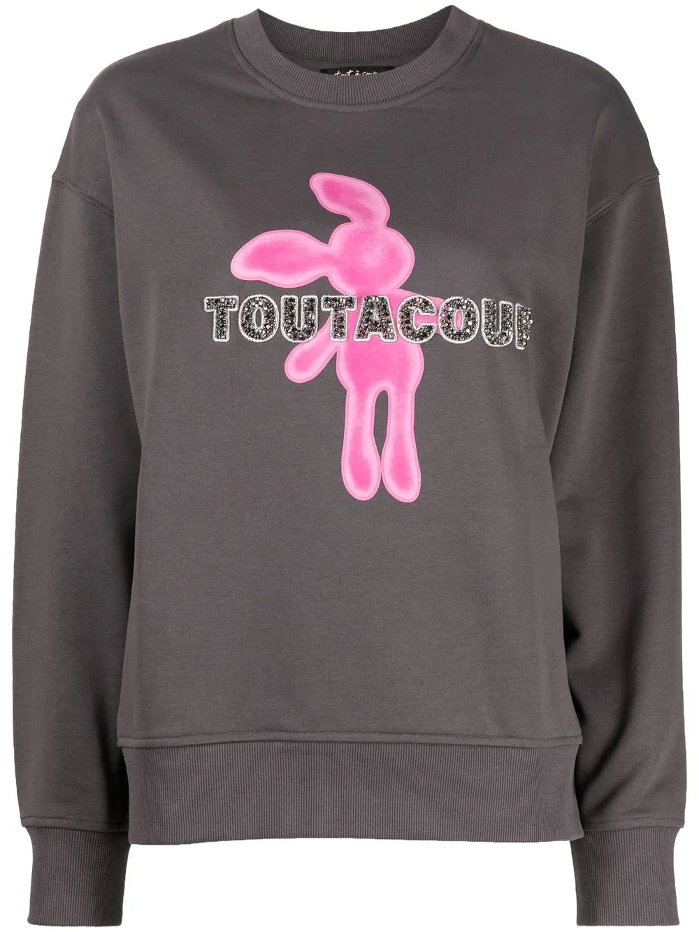 

tout a coup logo-print sweatshirt - Grey