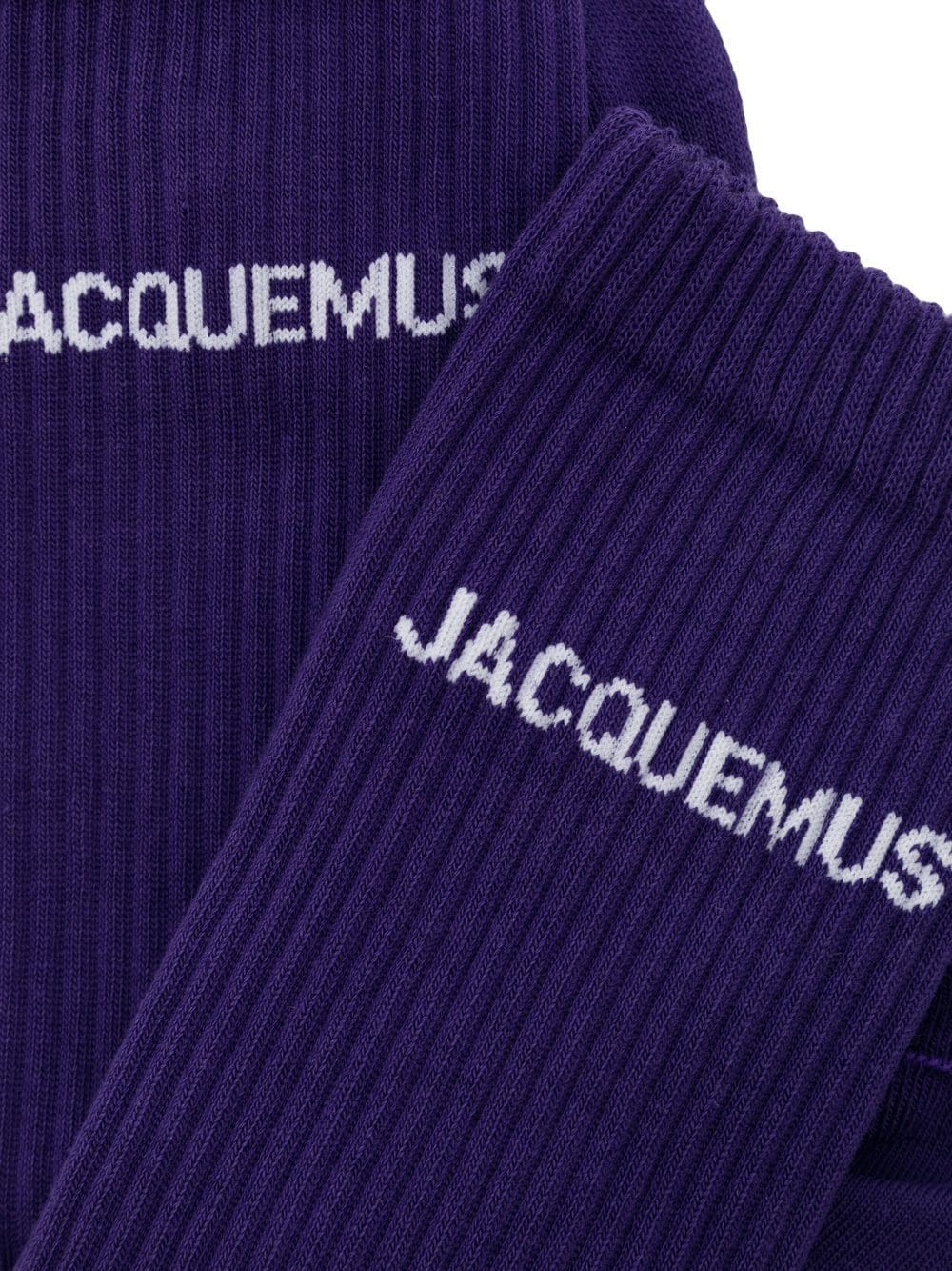 Jacquemus Enkelsokken met intarsia logo - Paars