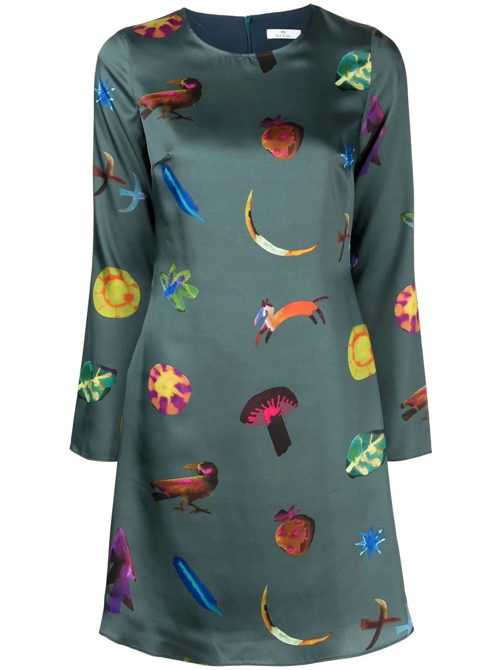 

PS Paul Smith graphic-print mini dress - Green