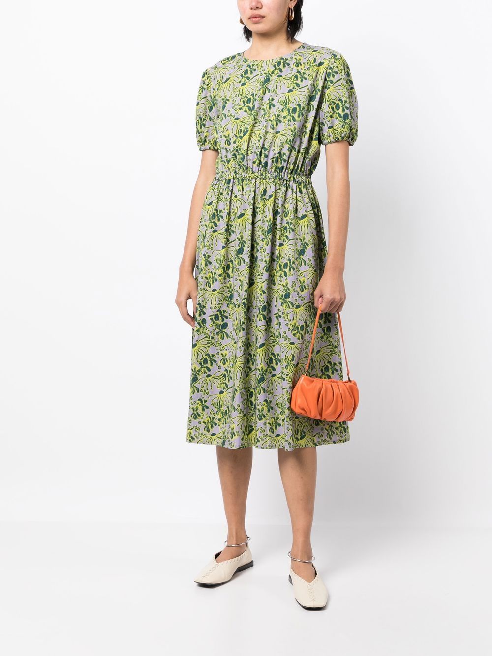 PS Paul Smith Midi-jurk met bloemenprint - Paars