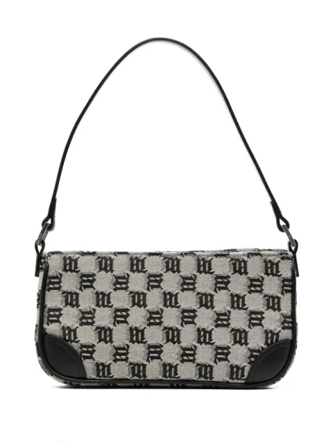 MISBHV logo-jacquard leather shoulder bag