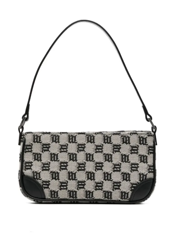 MISBHV logo-jacquard Leather Shoulder Bag - Farfetch