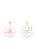 Cult Gaia oversized flower drop earrings - Pink