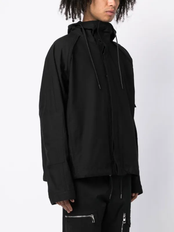 Juun.J フーデッド シャツジャケット | ブラック | FARFETCH JP
