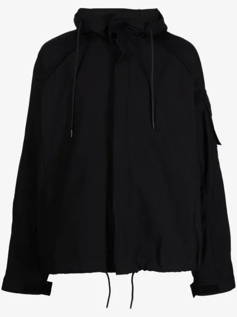 Juun.J drawstring hood shirt jacket