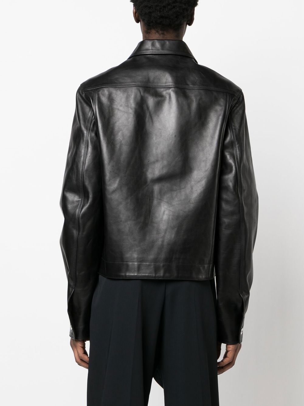 Lanvin Buttoned Leather Jacket - Farfetch
