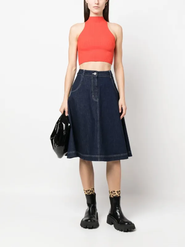 Kenzo Flared Denim Skirt - Farfetch