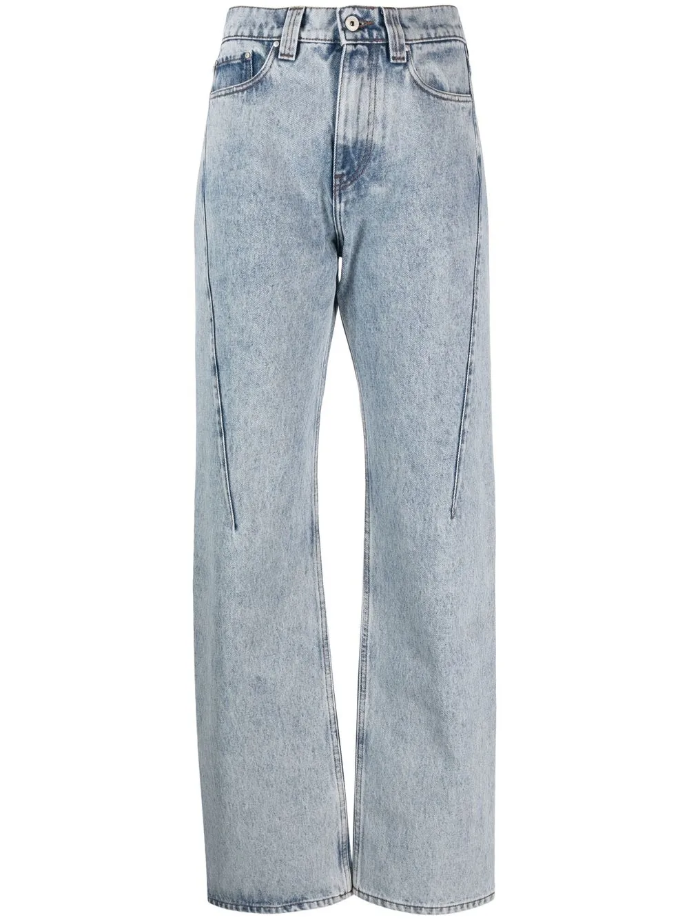 Alexander Wang Brace Pleated Jeans in Blue