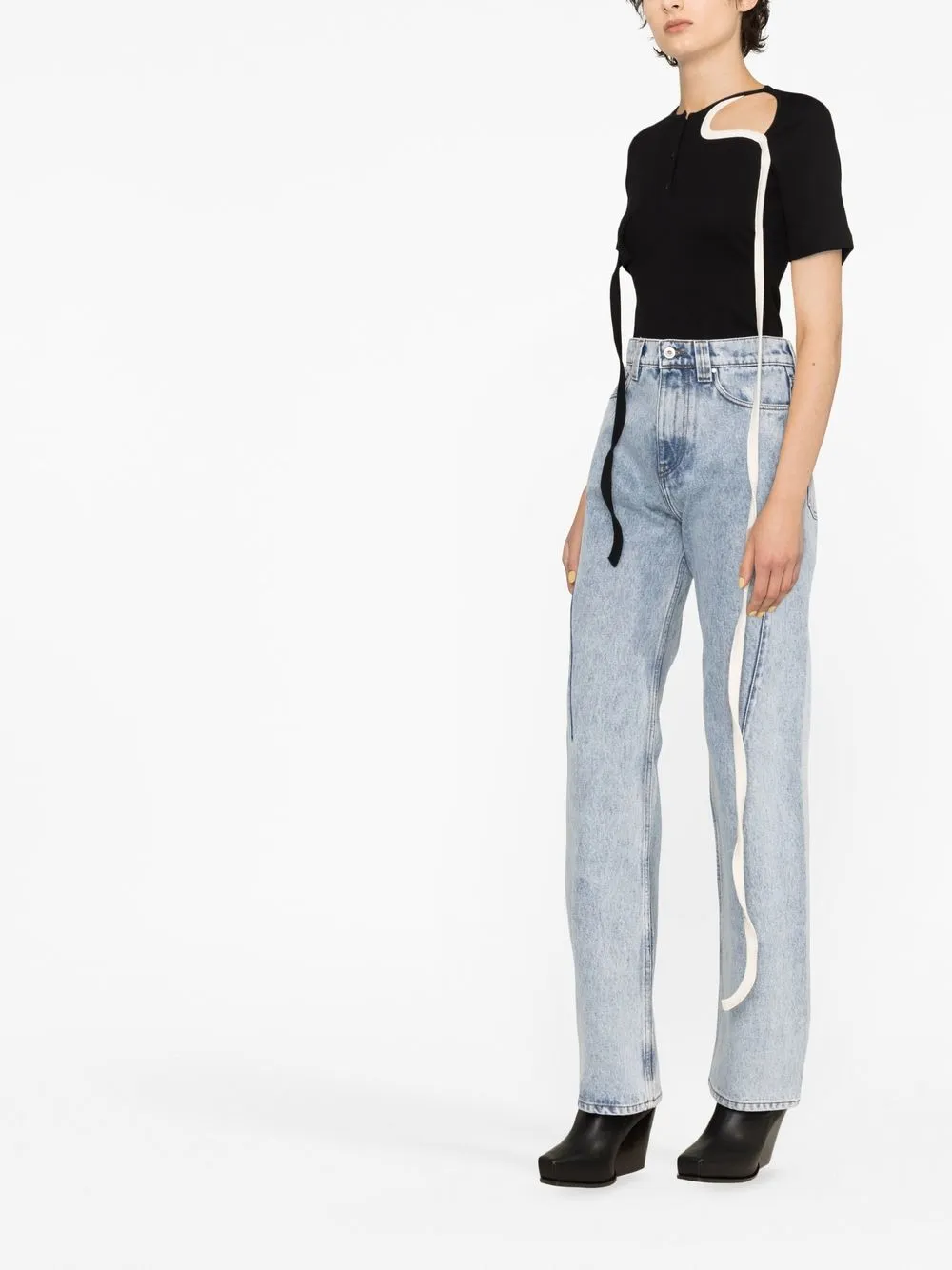 Shop Y/project Straight-leg Denim Jeans In Blue