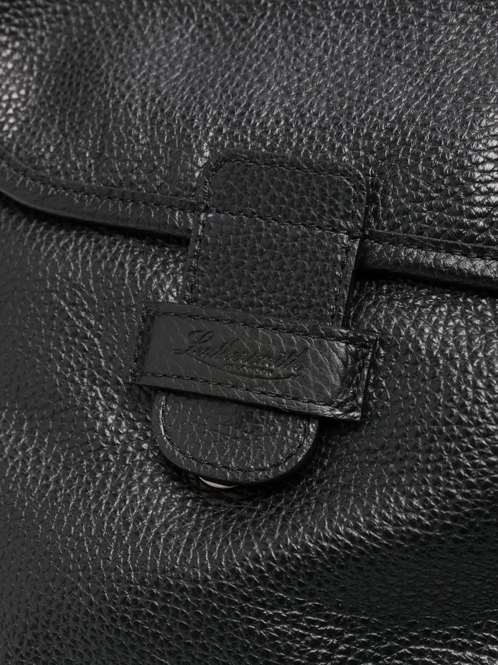 Leathersmith Of London Pebbled Leather Messenger Bag In Schwarz ModeSens