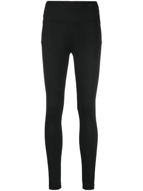 MSGM logo-print high-waist leggings
