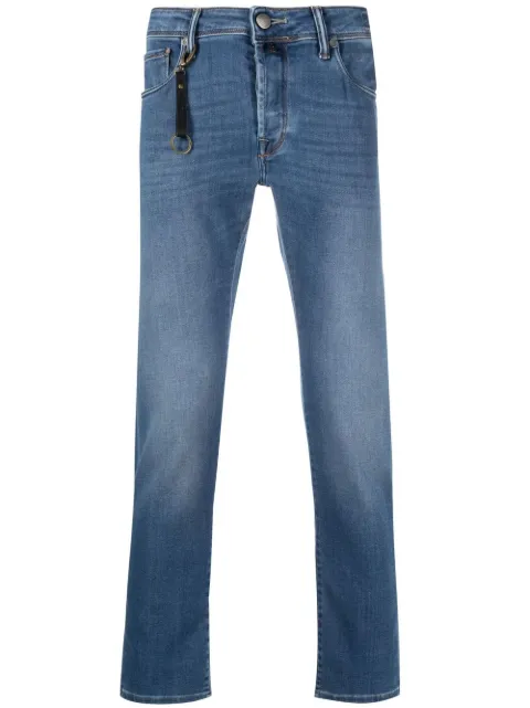 Incotex logo-patch slim-cut jeans