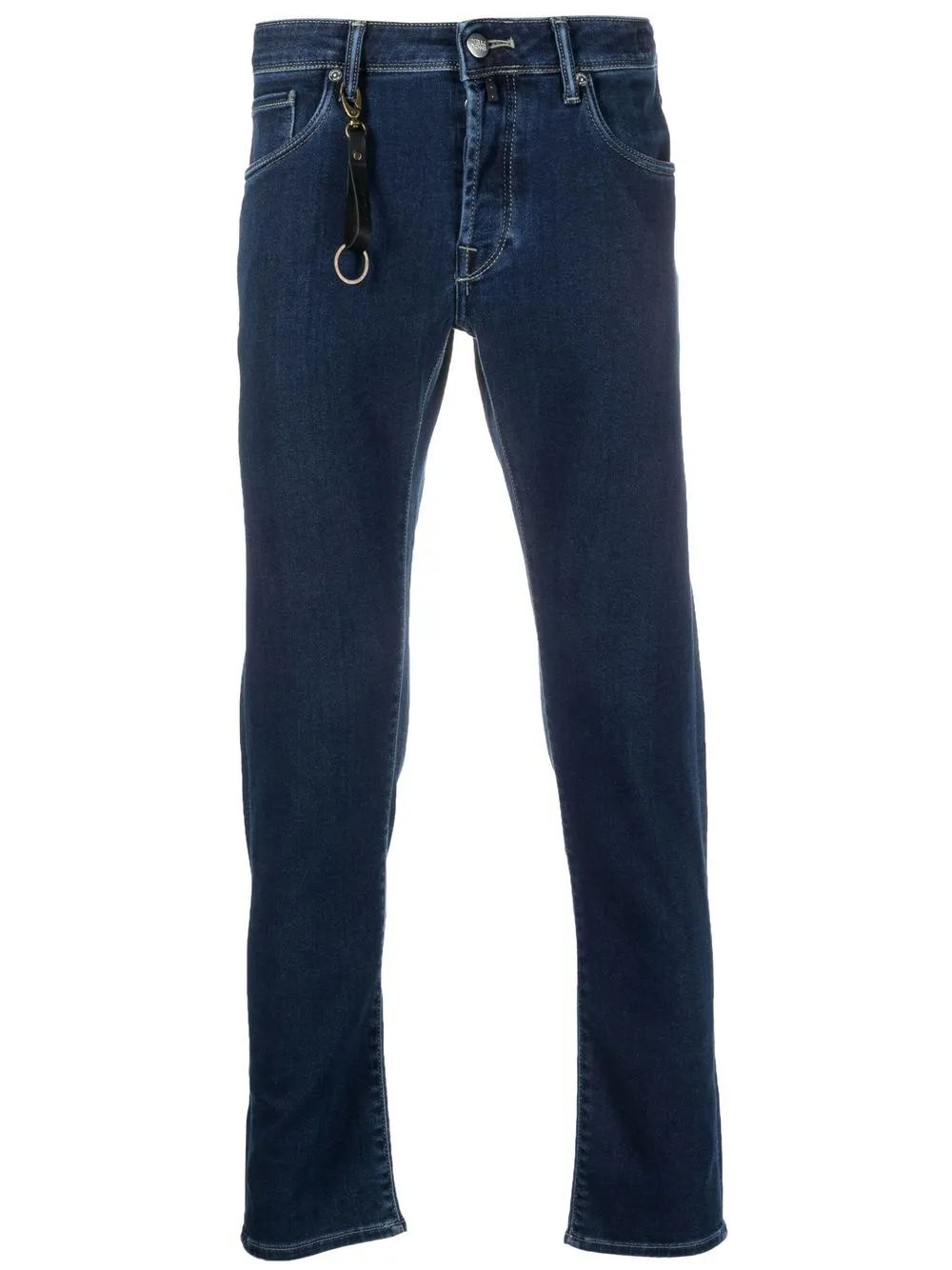 

Incotex logo-patch slim-cut jeans - Blue