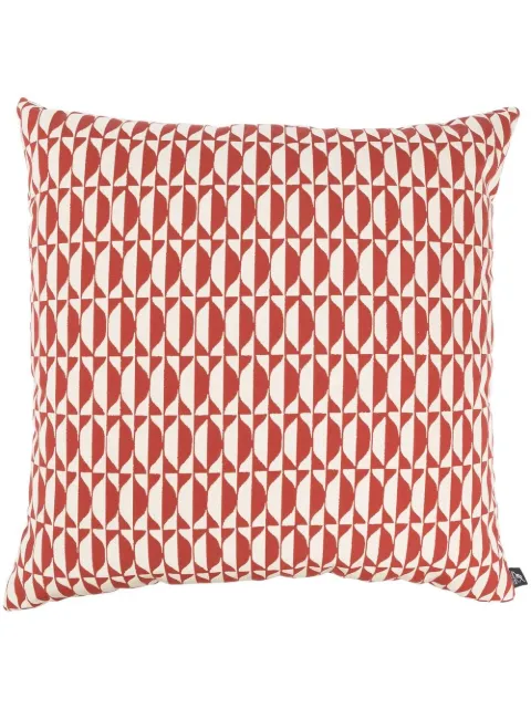 Fornasetti graphic print cotton cushion