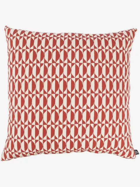 Fornasetti graphic print cotton cushion