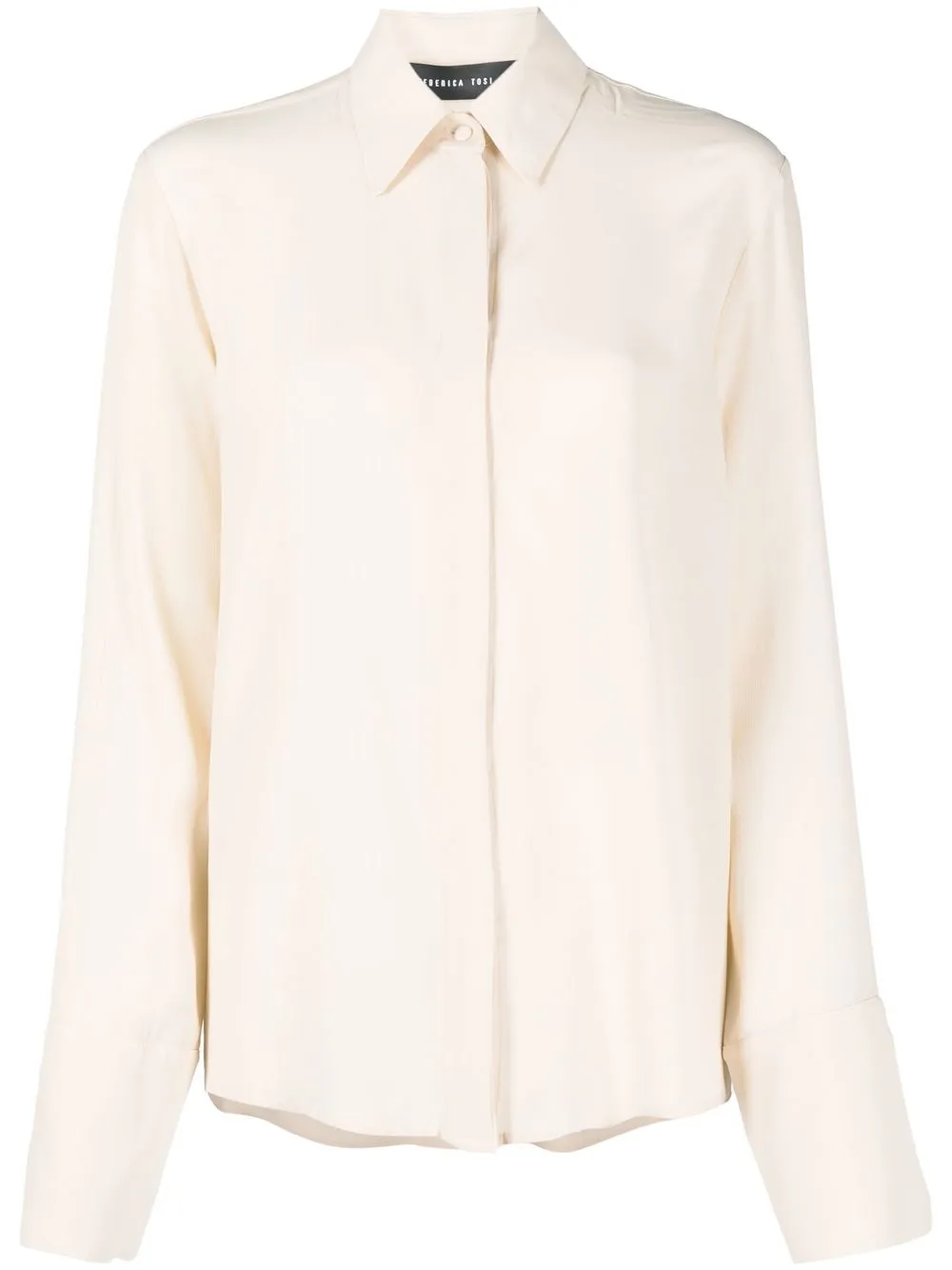 

Federica Tosi silk-blend long-sleeve shirt - Neutrals