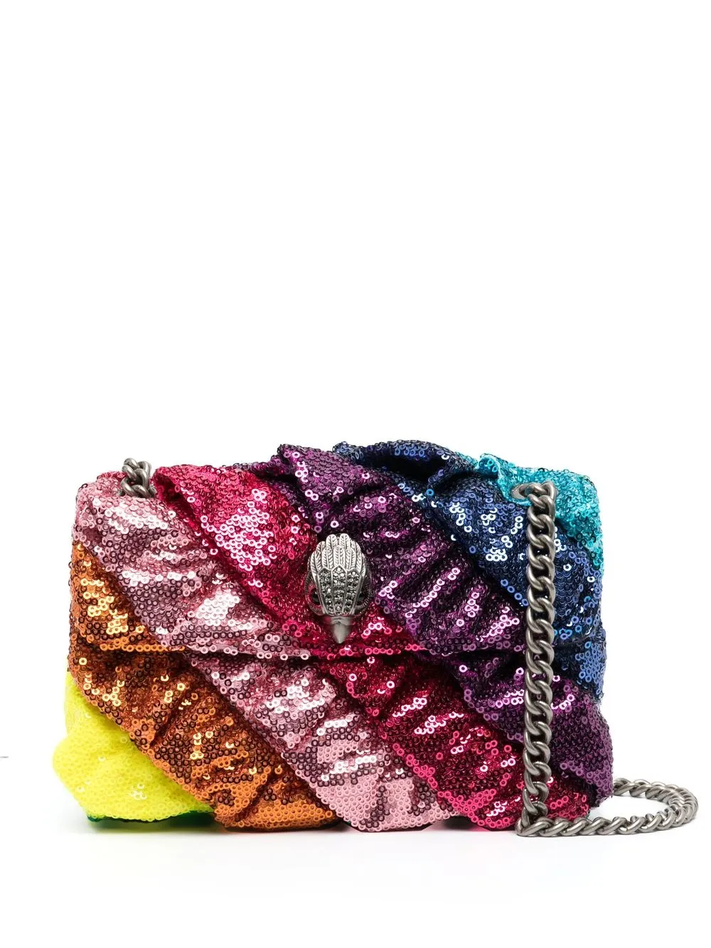 Kurt Geiger Sequins Ruffles Mini Kensington Shoulder Bag In Rosa ModeSens