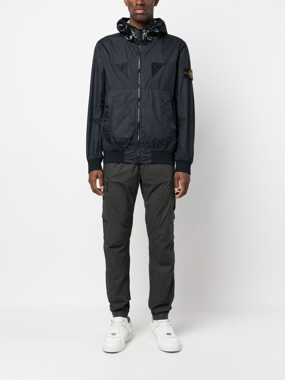 stone island stitch cotton cargo trousers