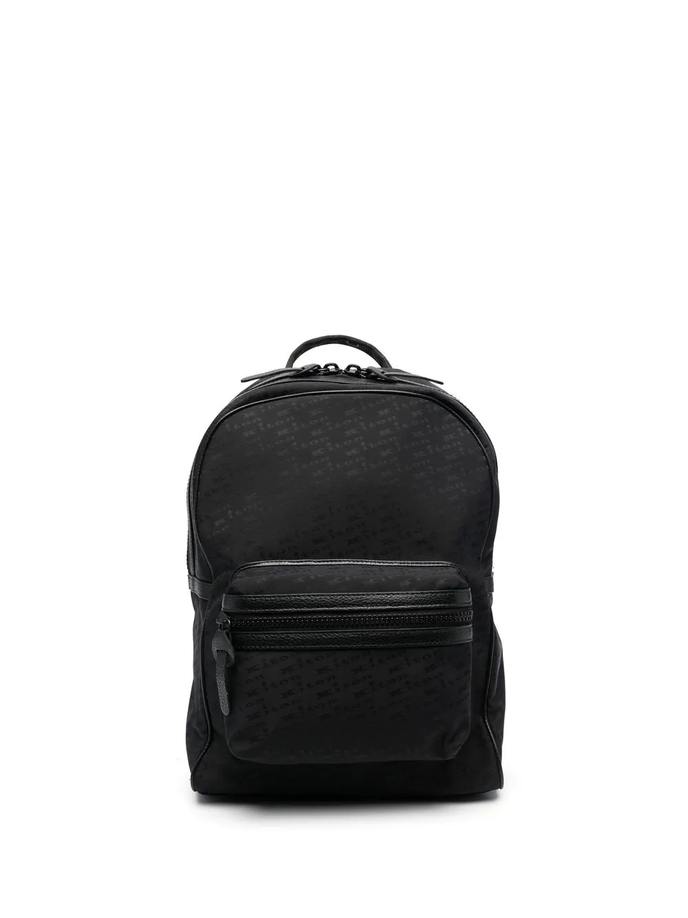 

Kiton logo-print backpack - Black