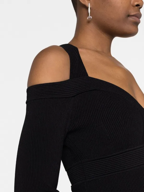 ワンピース ALEXANDER MCQUEEN WOOL MINI DRESS Alexander McQueen Wool Mini Dress | Black | FARFETCH