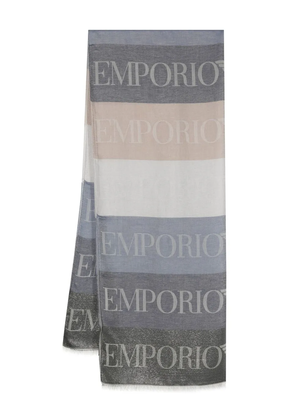 

Emporio Armani intarsia-knit logo scarf - Blue