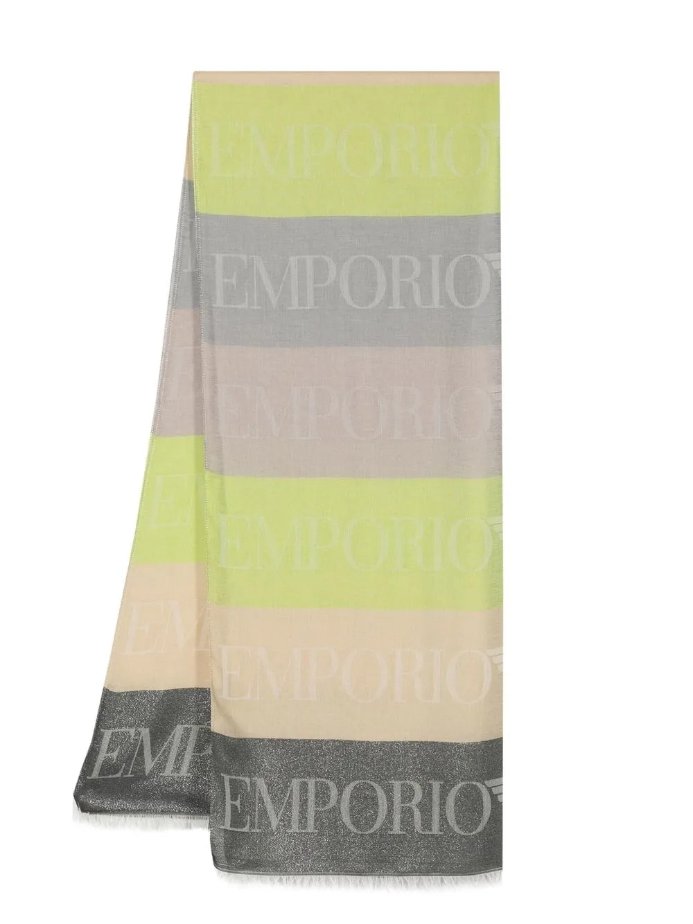 

Emporio Armani intarsia-knit logo scarf - Green