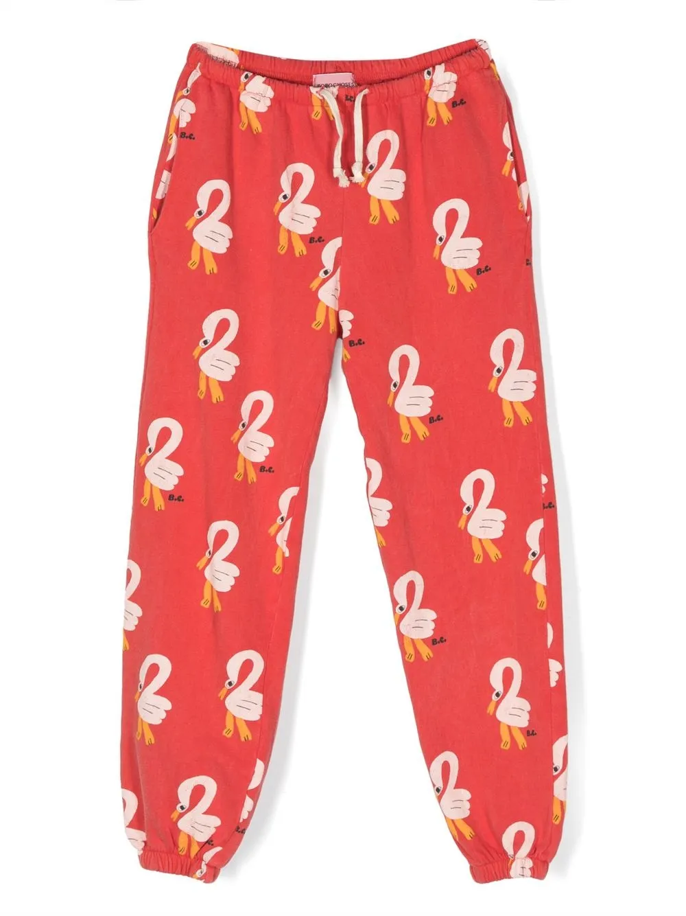 Bobo Choses Kids' Animal-print Drawstring Track Pants In Red