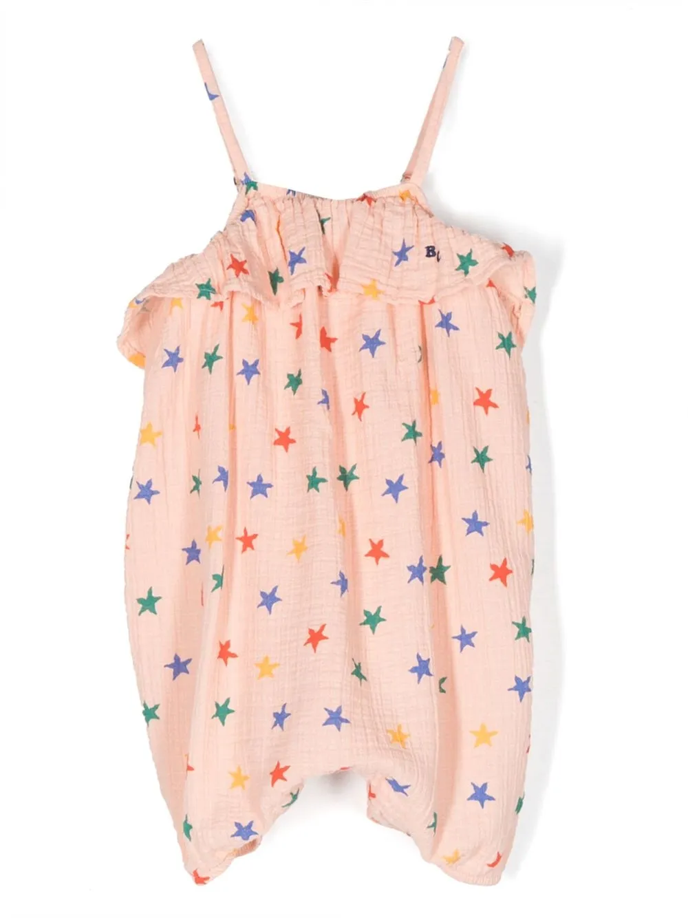 

Bobo Choses star-print crepe-texture romper - Pink