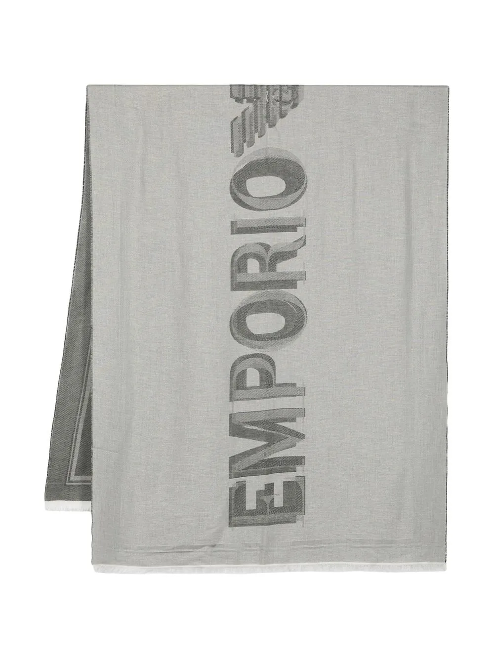 

Emporio Armani mascada con logo estampado - Negro