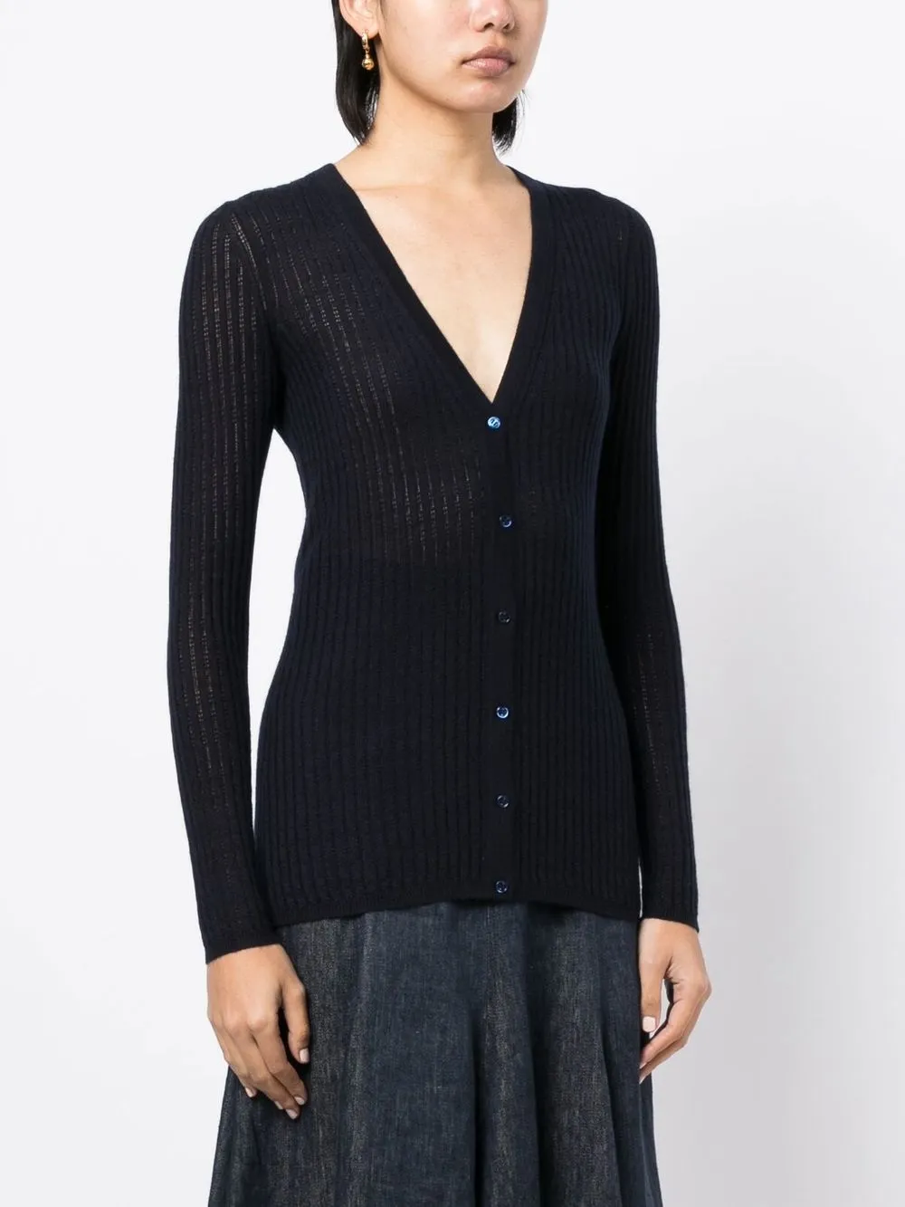 Gabriela Hearst Gestrickter Cardigan In Blue