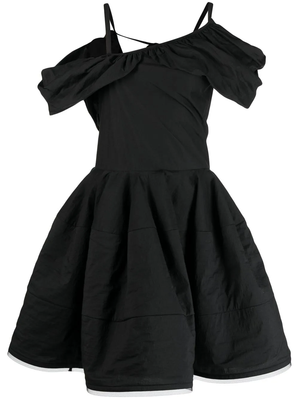 

pushBUTTON vestido acampanado - Negro