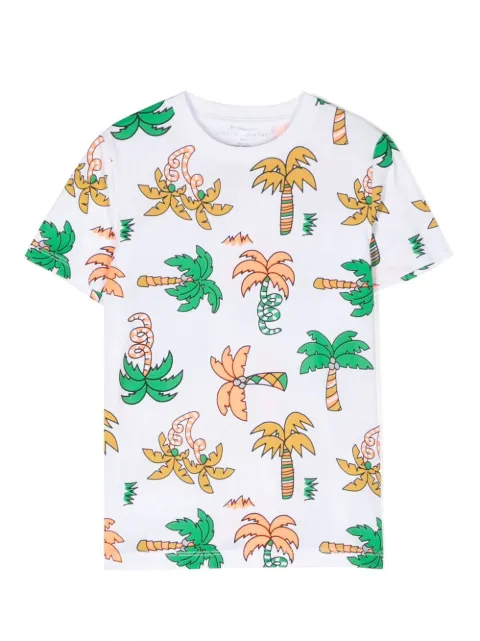 Stella McCartney Kids palm tree-print cotton T-shirt