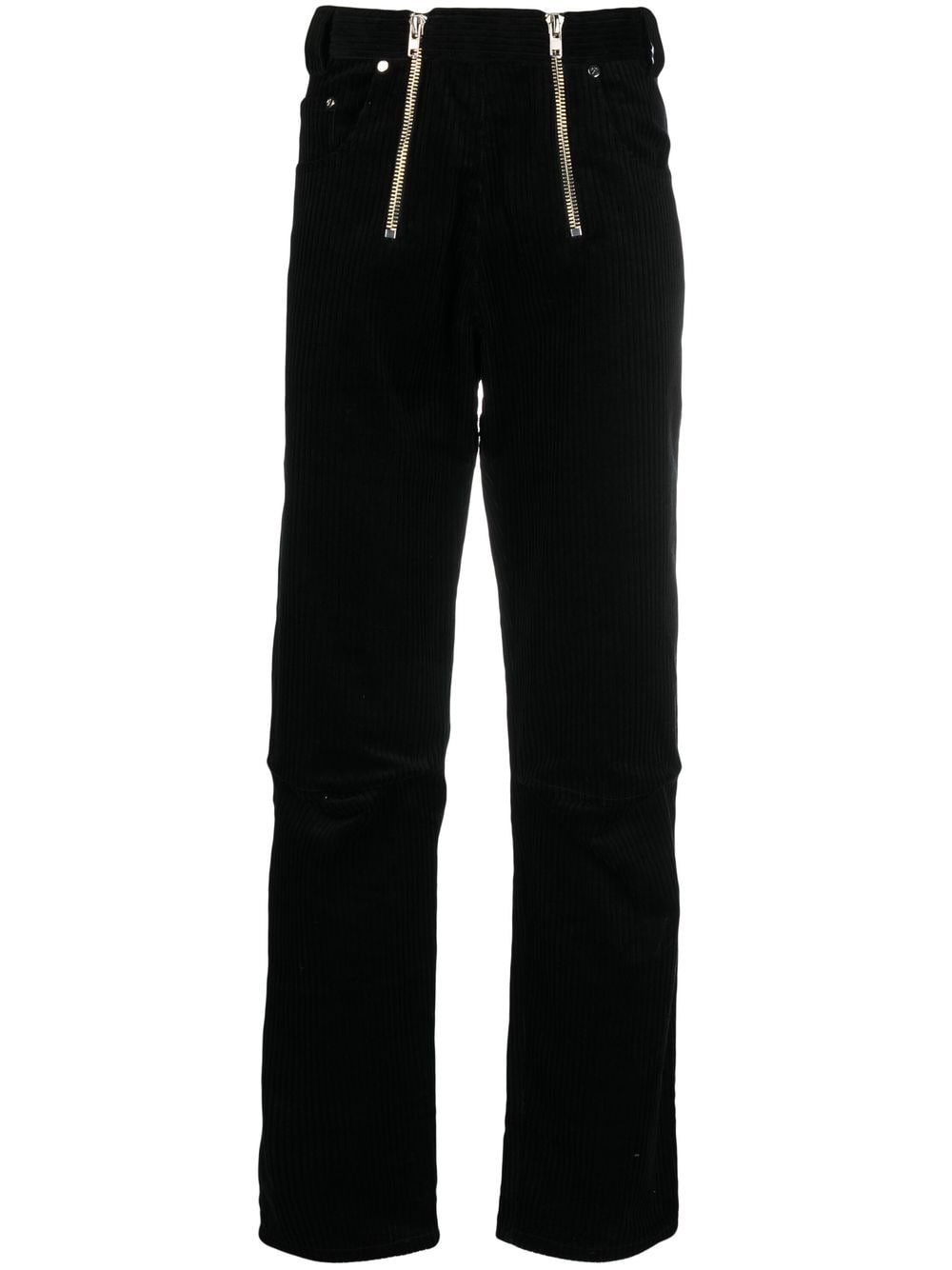 Image 1 of GmbH double-zip corduroy straight-leg trousers