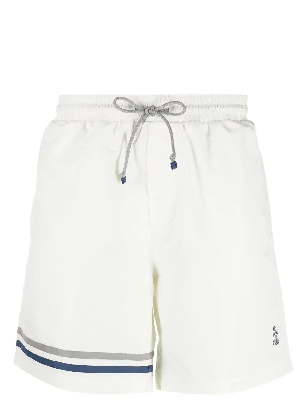 

Brunello Cucinelli pinstripe swimming trunks - White