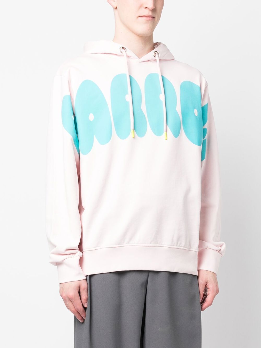 Shop Barrow Cotton Logo-print Hoodie In Pink