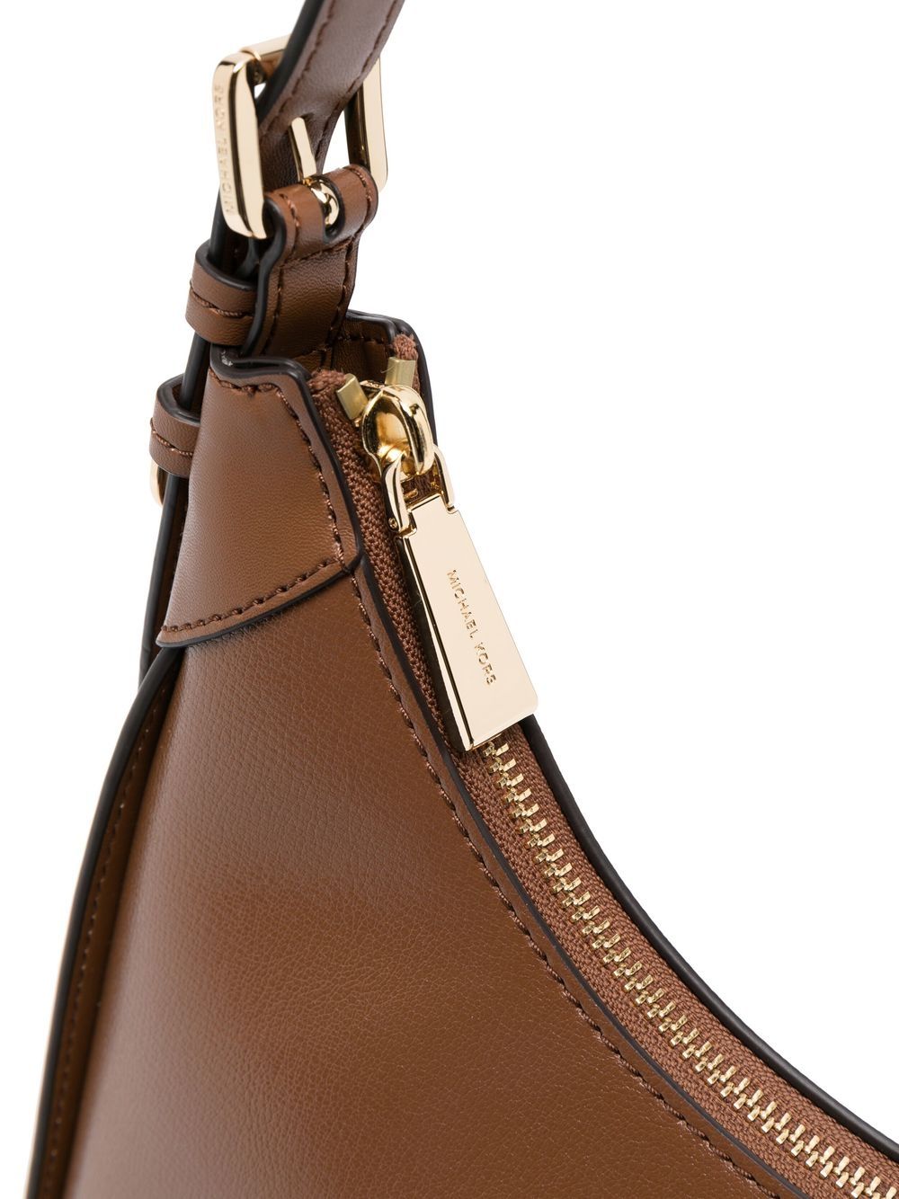 Shop Michael Michael Kors Wilma Leather Shoulder Bag In Brown