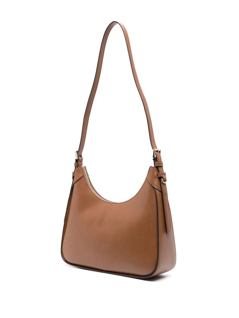 Shop Michael Michael Kors Wilma Leather Shoulder Bag In Brown