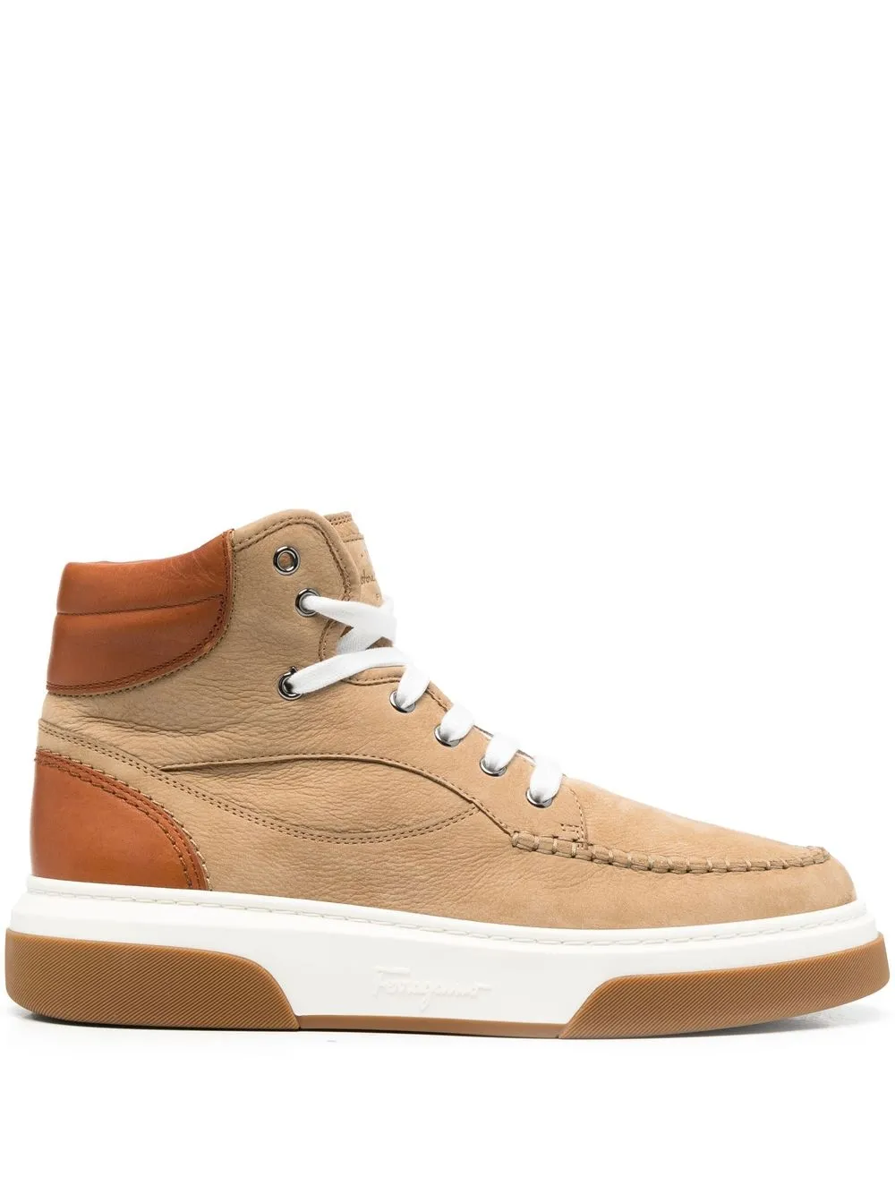 

Ferragamo panelled hi-top sneakers - Neutrals