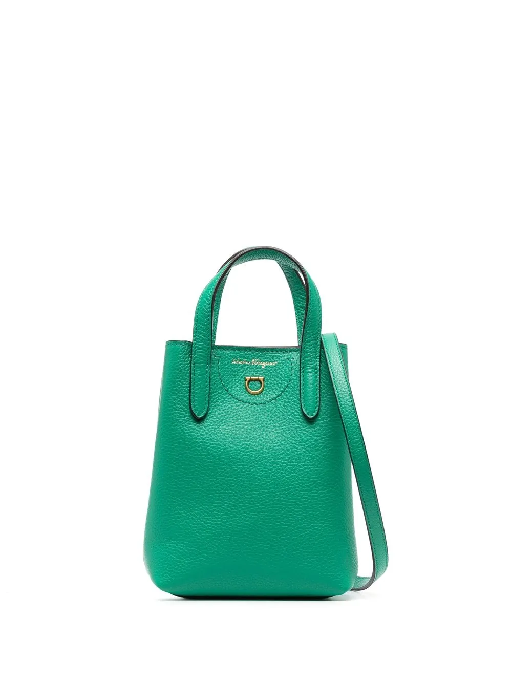 

Ferragamo Gancini plaque tote bag - Green