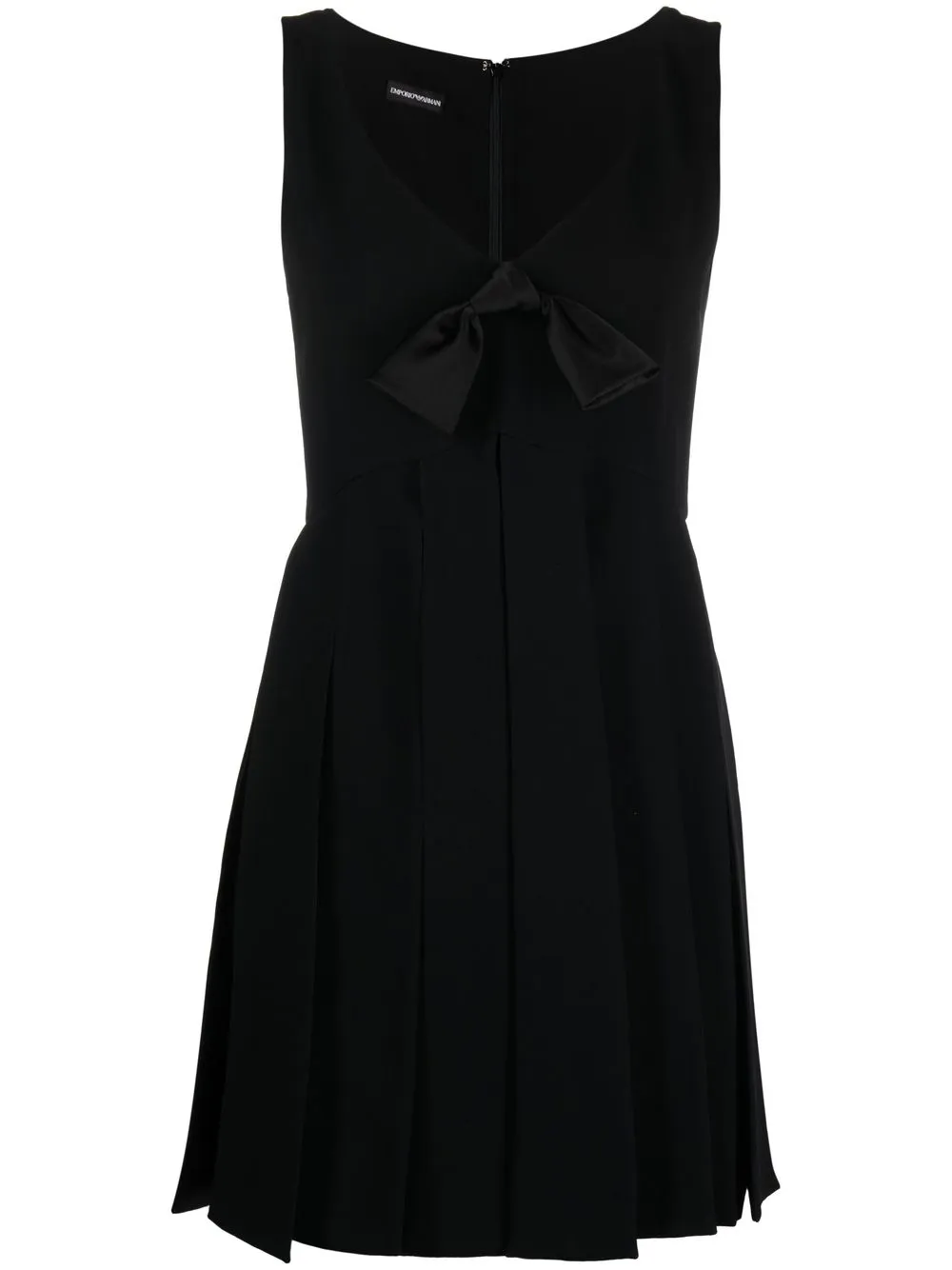 

Emporio Armani bow detail sleeveless dress - Black