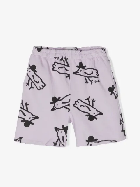 Bobo Choses bird-illustration shorts