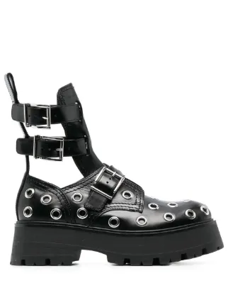 Black leather boots with best sale silver studs