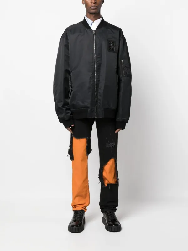 Raf Simons logo-patch Bomber Jacket - Farfetch