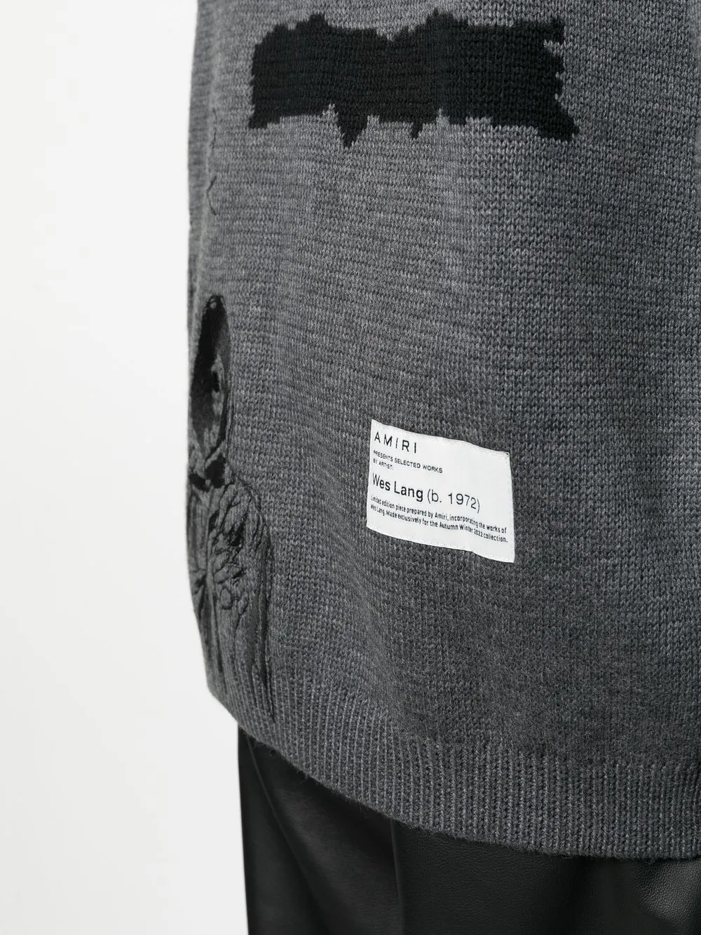 AMIRI Patch abstract-pattern Cardigan - Farfetch