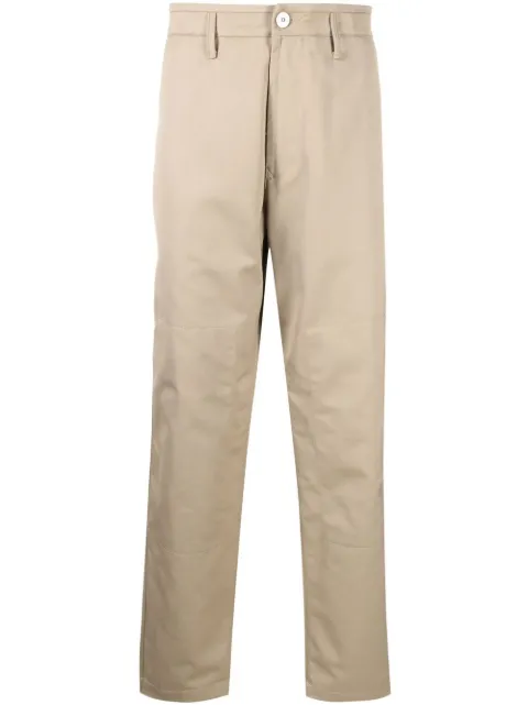 patch-pocket straight-leg trousers
