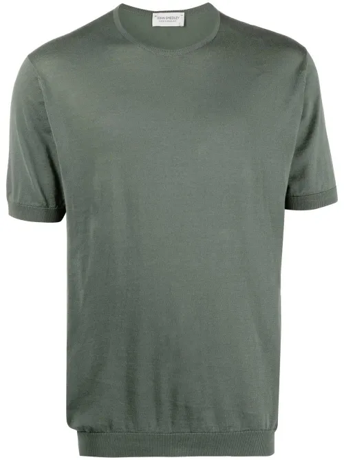 T-shirt en coton à col rond - John Smedley - Modalova