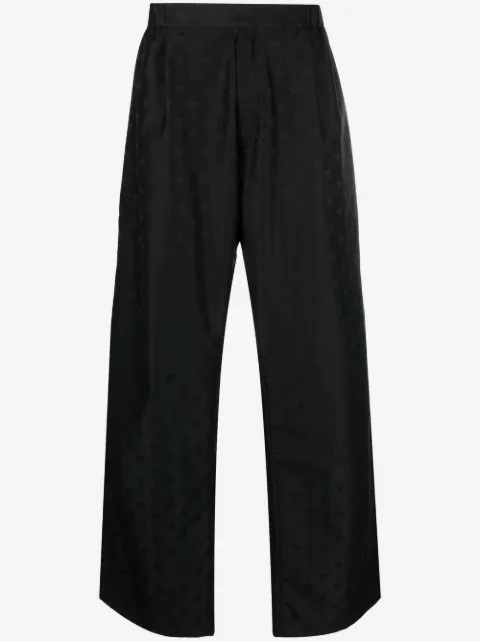 GmbH hammer-jacquard straight-leg trousers